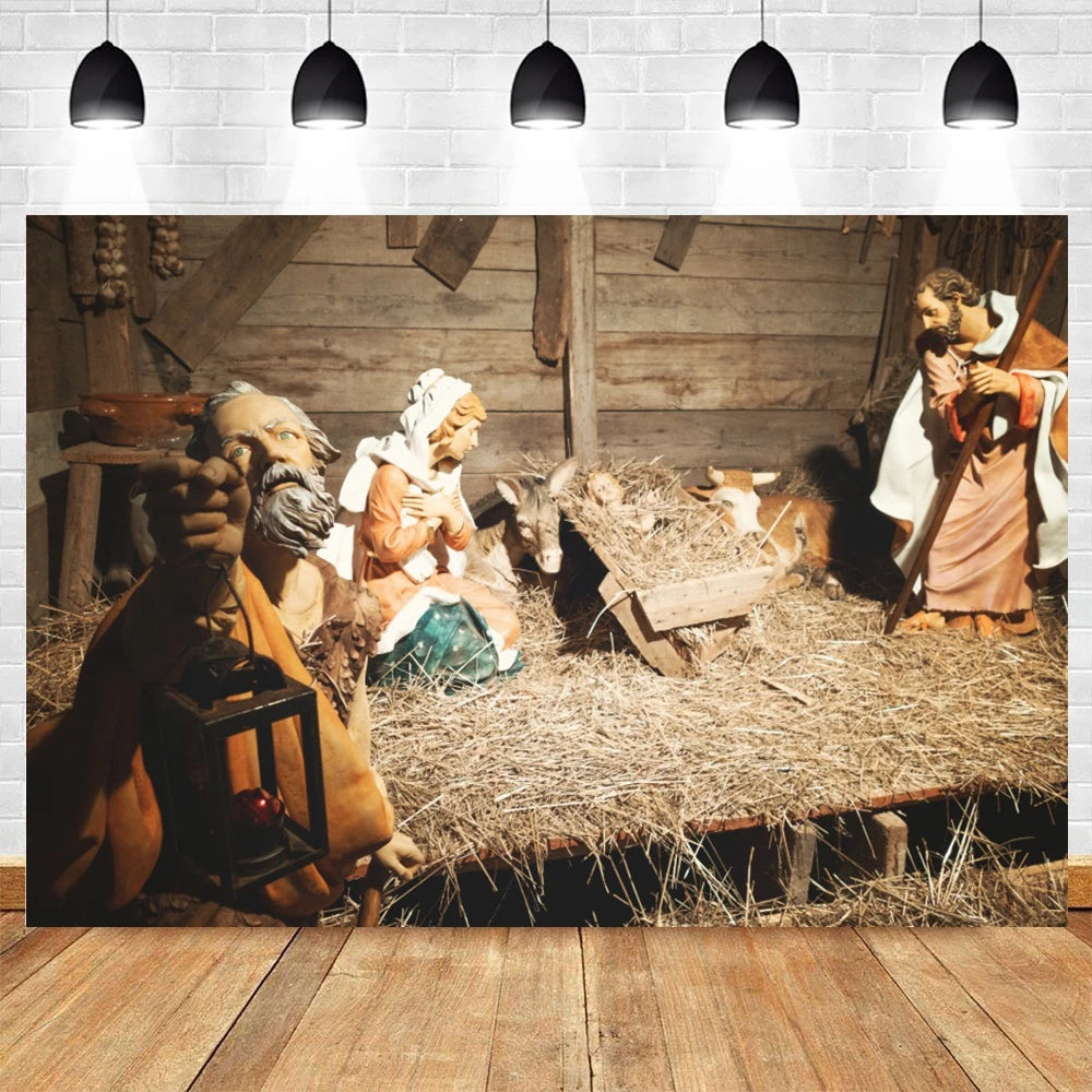 Fondo de fotografía de nacimiento de Jesús para niños