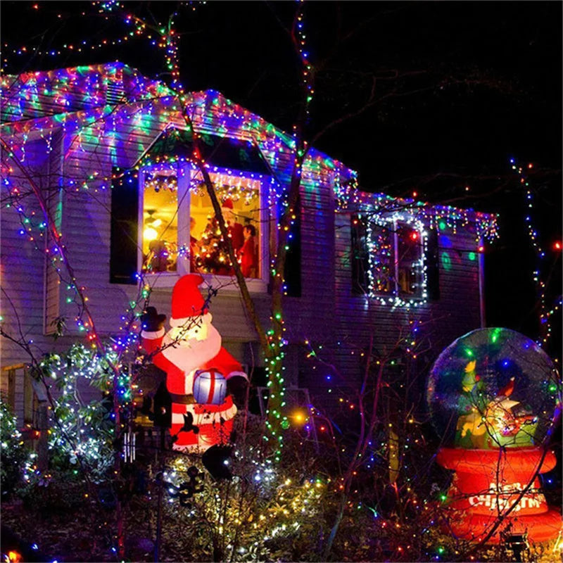 Guirnaldas de luces LED navideñas para exteriores